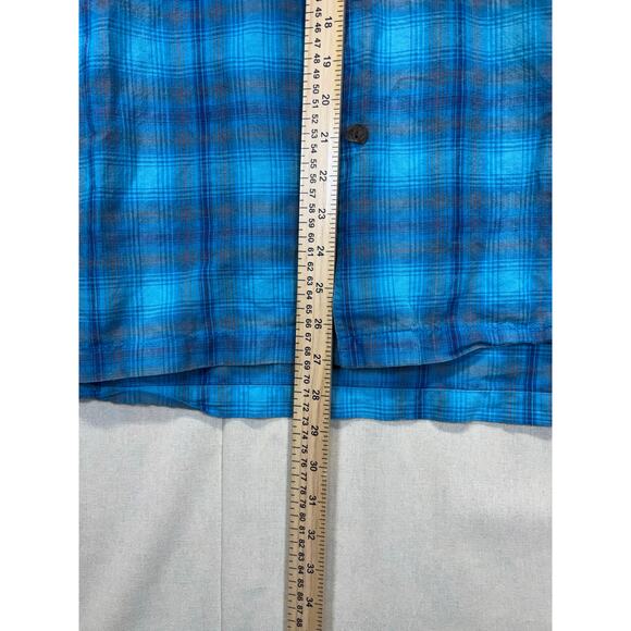 Bugle Boy Blue Plaid Shirt Men’s Size XL - Picture 3 of 13